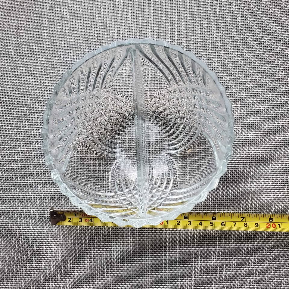 Crystal Serving Tray + Divided Glass Dish - photo 4