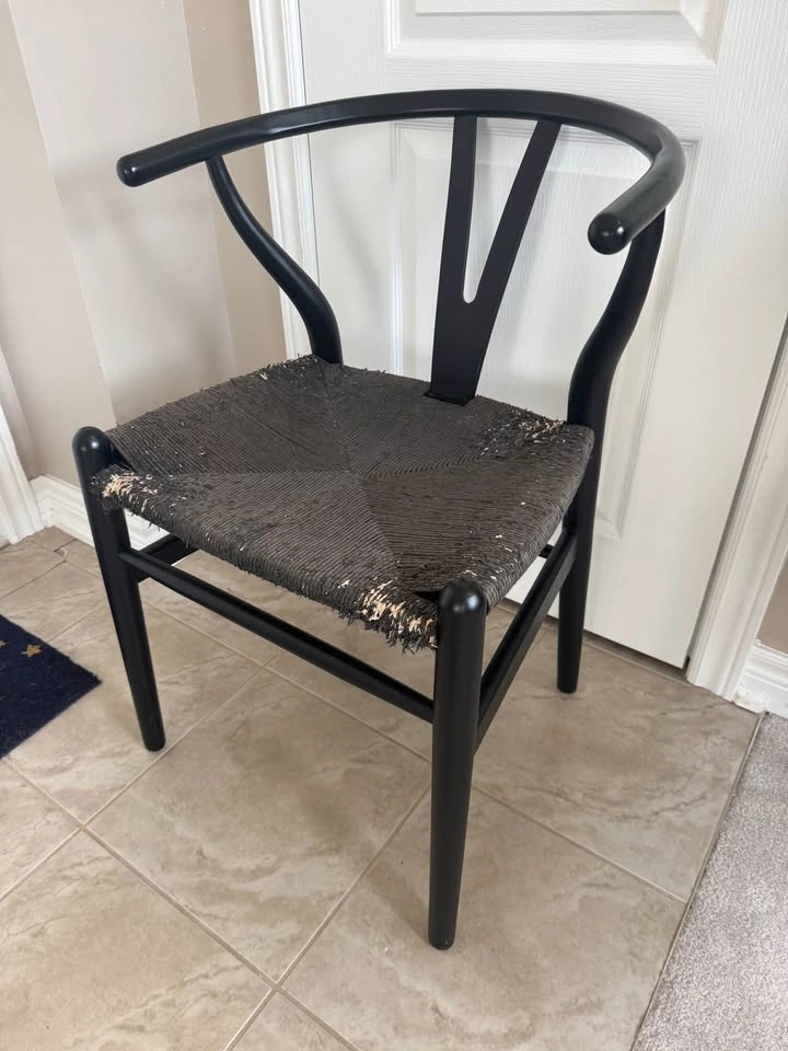 Black Wishbone Chair - photo 2