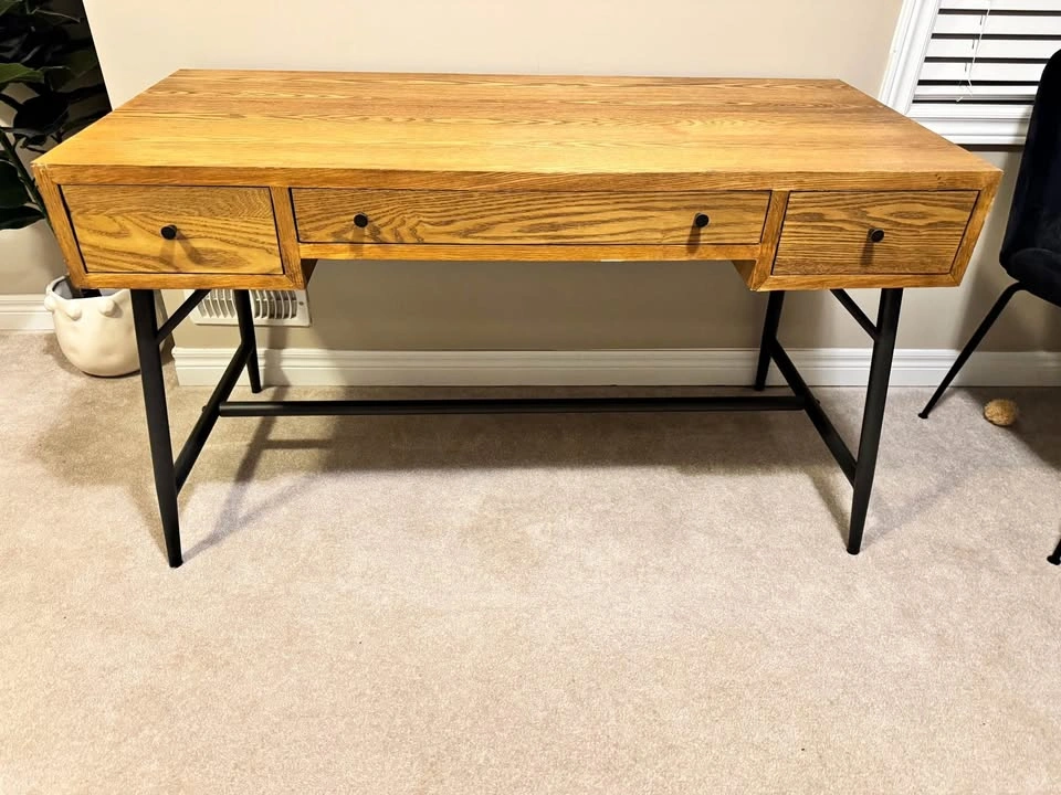 Industrial 3 Drawer Desk
