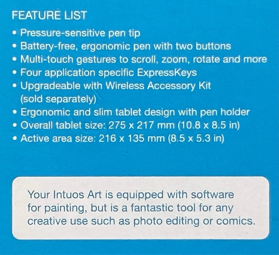 Wacom Intuos Art Pen & Touch Tablet - Brand New - photo 5