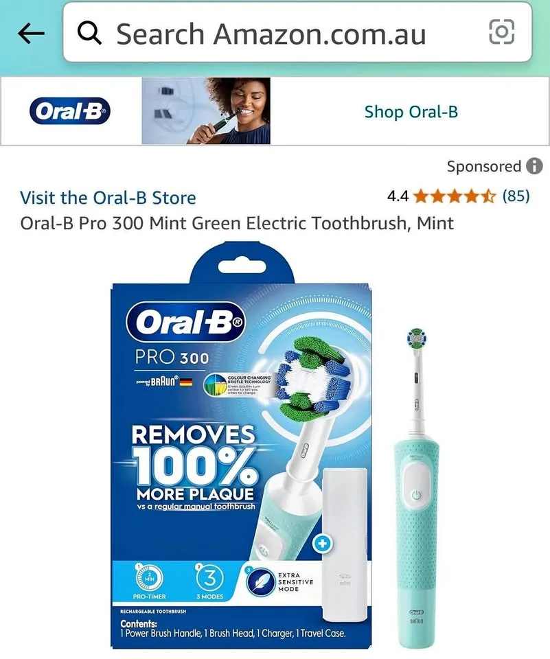 Price firm - Oral-B Vitality Pro - electric toothbrush, blue thumbnail