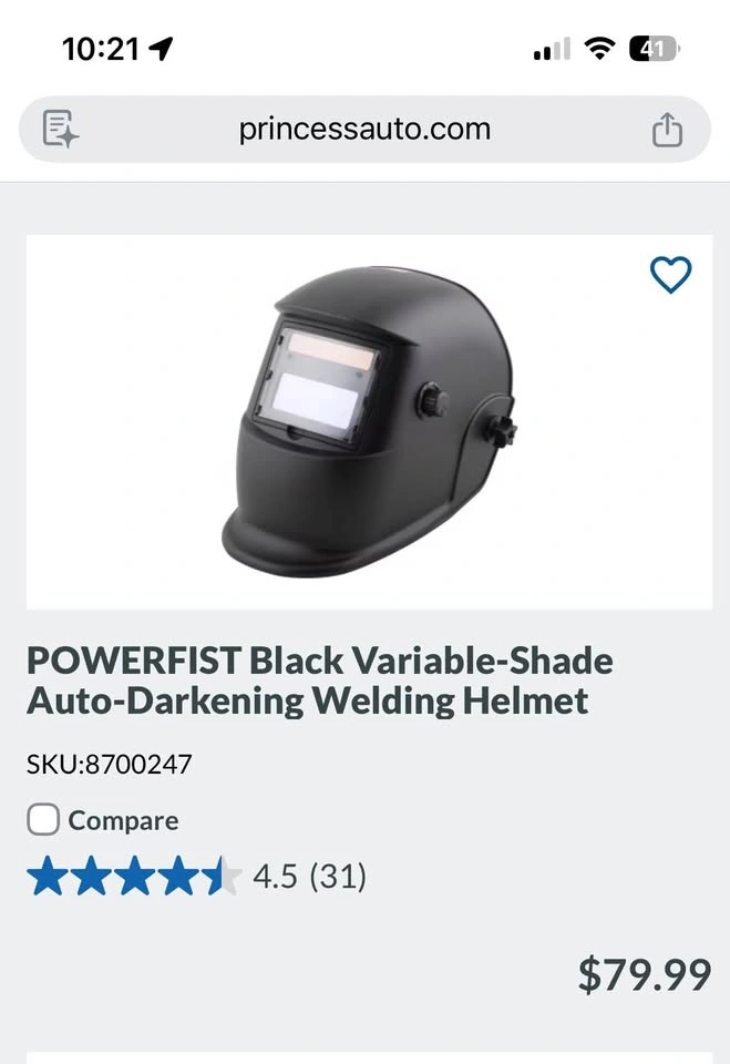 POWERFIST Black Variable-Shade Auto-Darkening Welding Helmet - photo 5