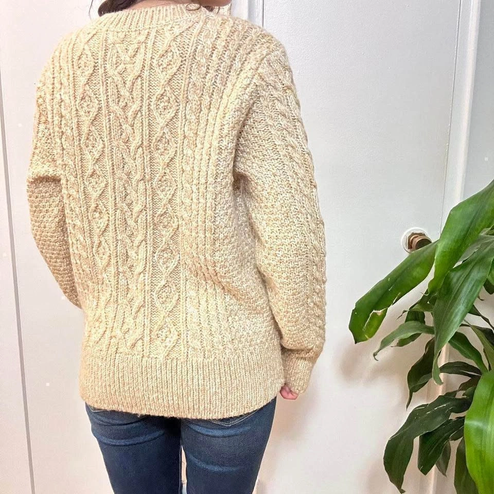 Wind River Heritage Wool Cable Knit Sweater | Size Medium - photo 5