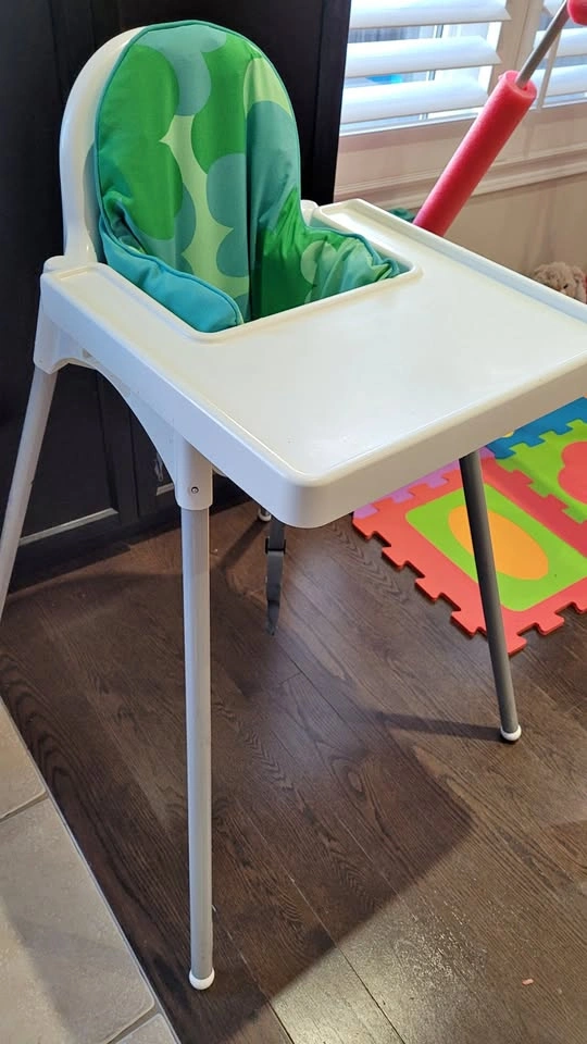 Ikea High chair with tray and cushion