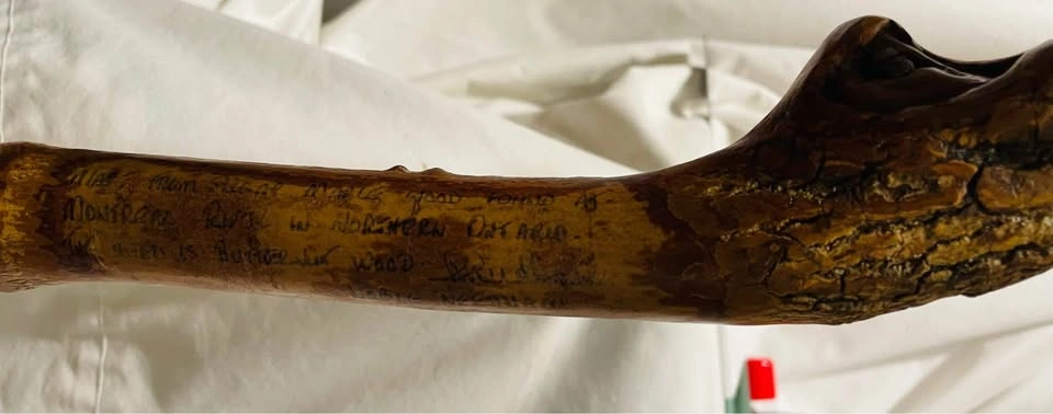 Noble Needham Carved Duck Head Hiking Staff - photo 3