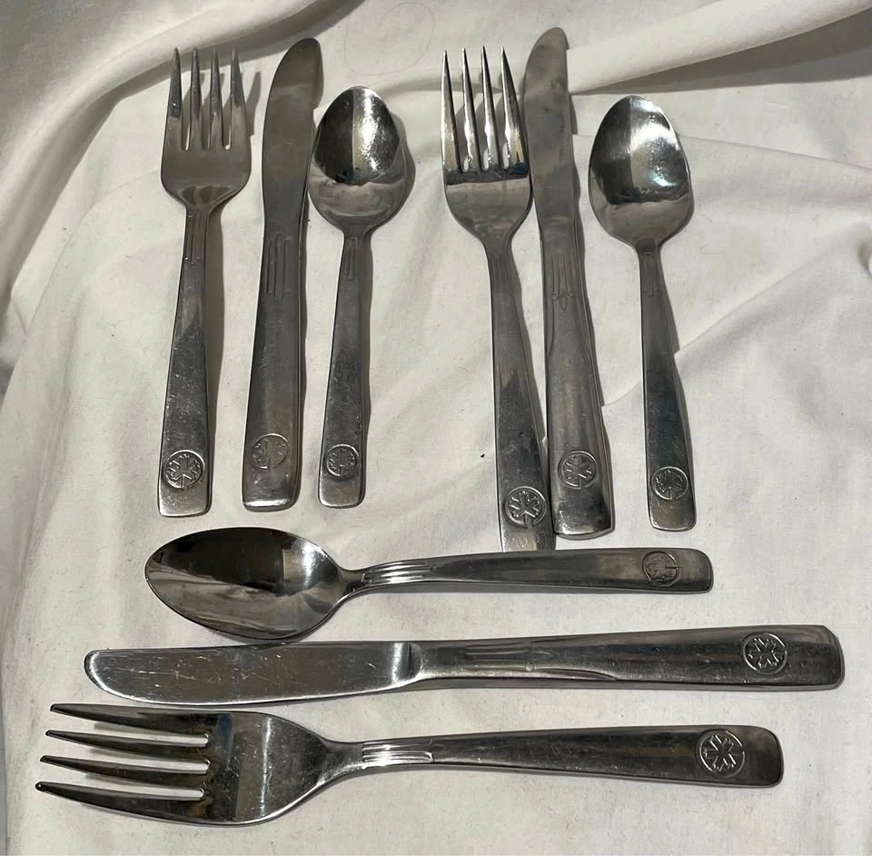 Air Canada Cutlery, 3 Sets, Stainless Steel