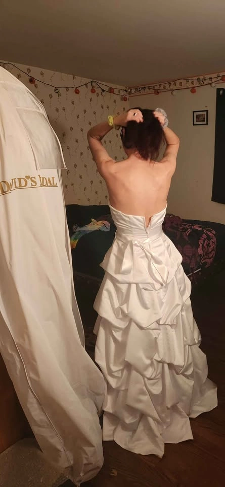 David's Bridal Wedding Dress Size 6 with Veil - photo 2