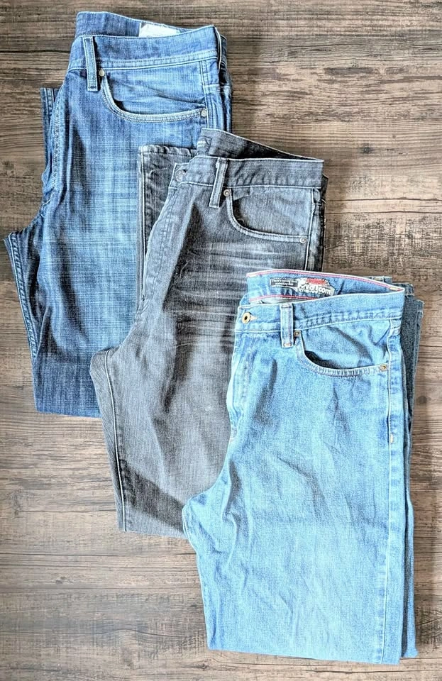 Men's Vintage Y2K Denim Jeans Bundle - Size 34