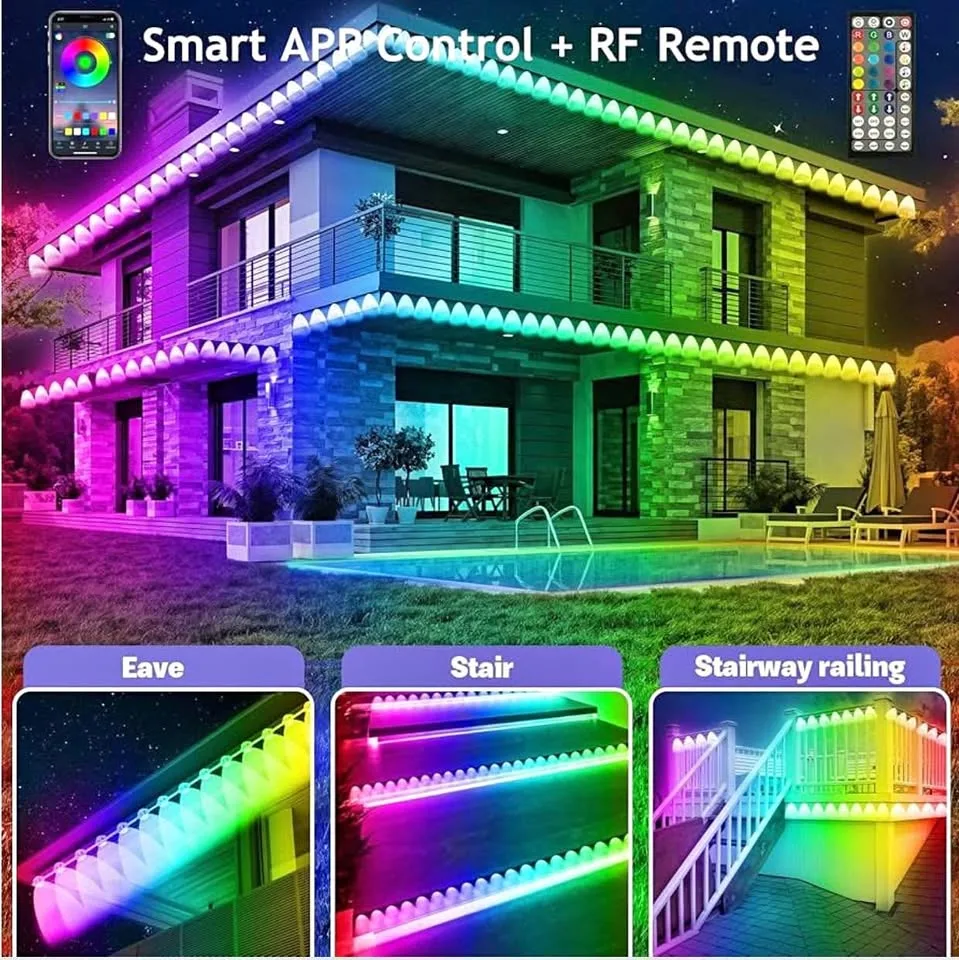 Outdoor Home Smart Lighting 300FT App & remote BNIB thumbnail