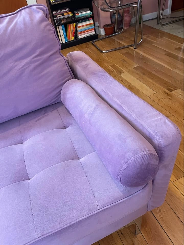 Purple Velvet Couch - photo 5