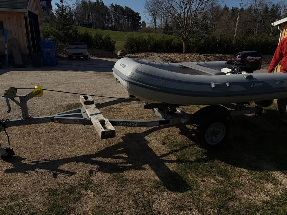 AB Inflatable Boat/Mercury 9.9 Engine/Trailer - photo 4
