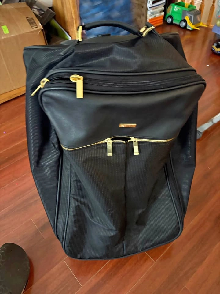 Joy Mangano Black Rolling Suitcase