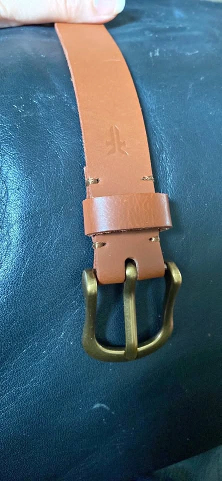 Frye Women's Leather Belt 1x-2x Brown Cognac Brass Buckle