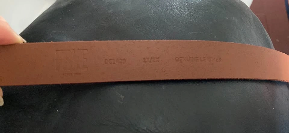 Frye Women's Leather Belt 1x-2x Brown Cognac Brass Buckle - photo 3