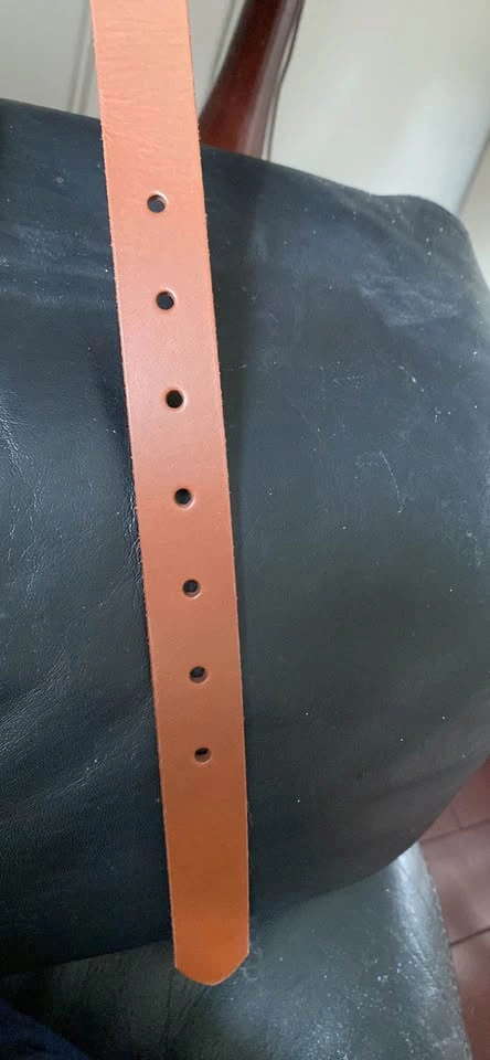 Frye Women's Leather Belt 1x-2x Brown Cognac Brass Buckle - photo 4