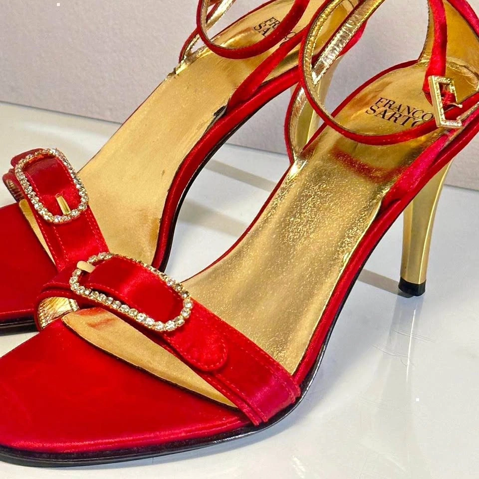 6.5 Franco Sarto Red Gold Heels