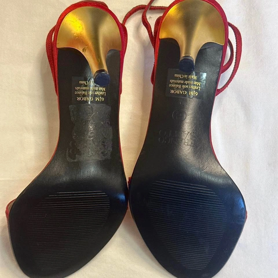 6.5 Franco Sarto Red Gold Heels - photo 4