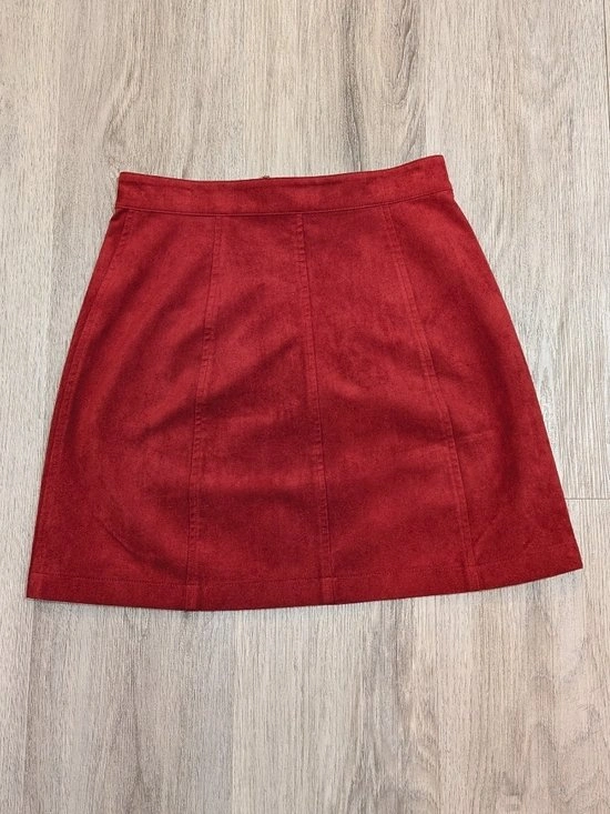Aritzia Wilfred Free Suede Mini Skirt - Red - Size 4 - photo 2