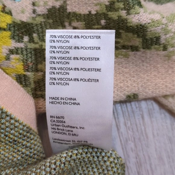 Anthropologie Floral Jacquard Mock Neck Raglan Sweater - Size XS - photo 5