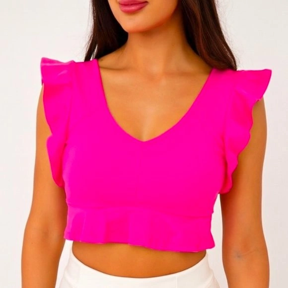 Free People Movement Pink Yoga Crop Top - Size Small