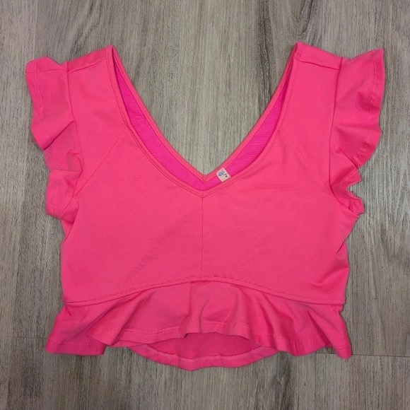 Free People Movement Pink Yoga Crop Top - Size Small - photo 2