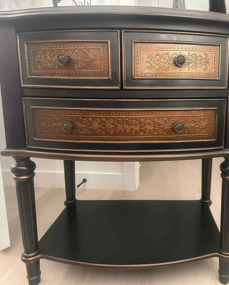 2 Solid Wood Dark Bronze Nightstand End Table 19D x 31.5H x 26.5 - photo 3