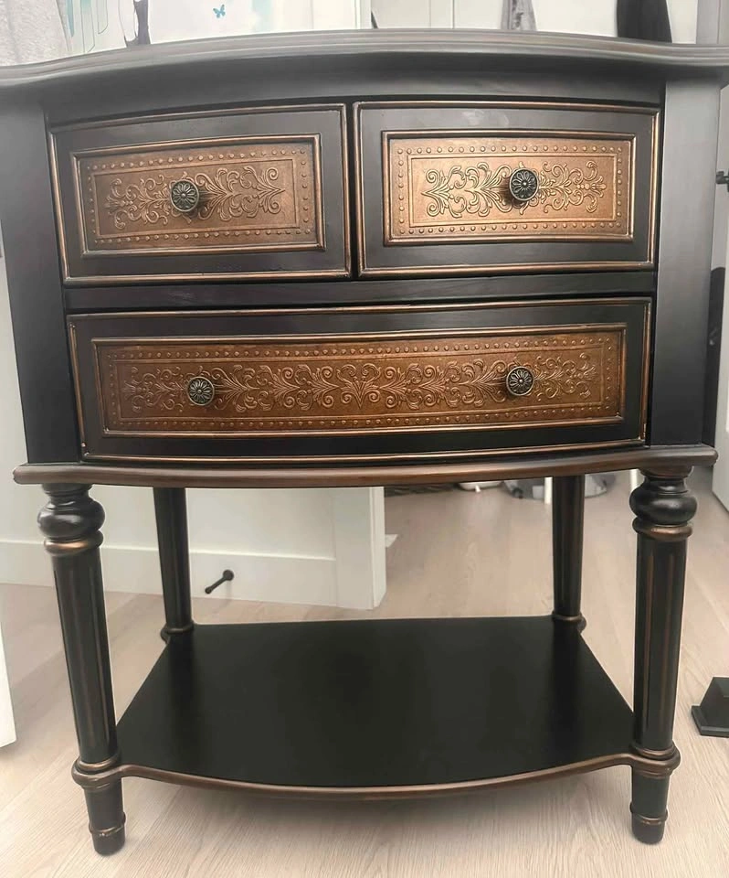 2 Solid Wood Dark Bronze Nightstand End Table 19D x 31.5H x 26.5 - photo 4