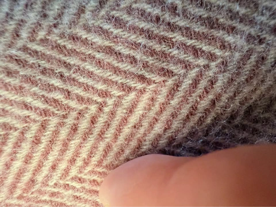 100% Wool Herringbone Coat - Pink - photo 5