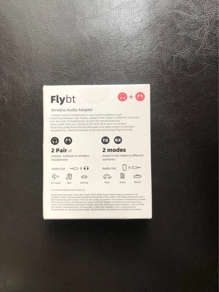 Flybt Wireless Audio Adapter — TX/RX, Dual Pairing, aptX LL - photo 2