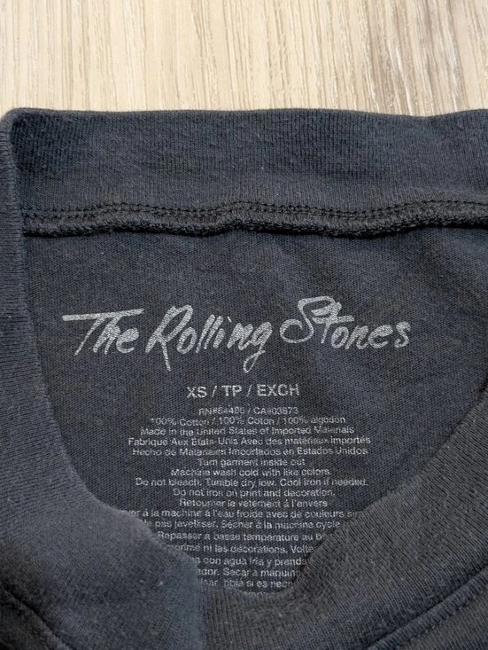 The Rolling Stones Black Studded Tongue Crop Top - Size XS - photo 2