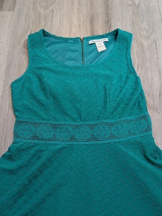 American Rag Cie Green Textured Fit & Flare Dress – Size L - photo 2