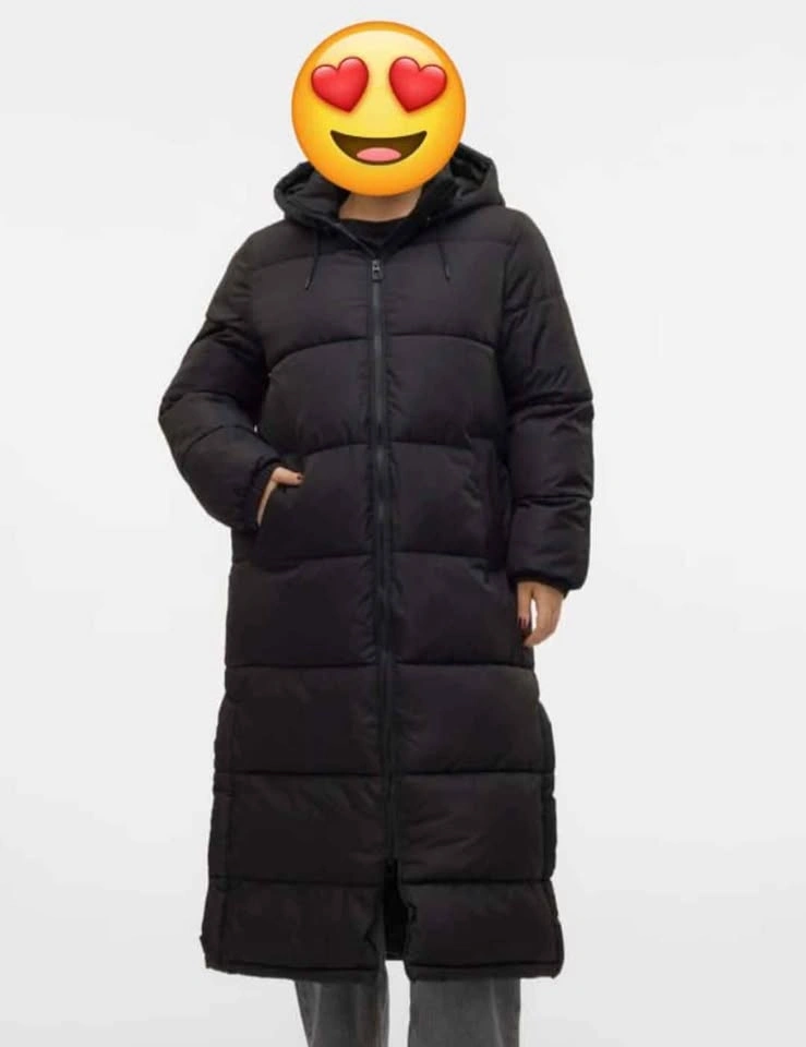 Unisex Long Winter Coat – Black S - photo 2