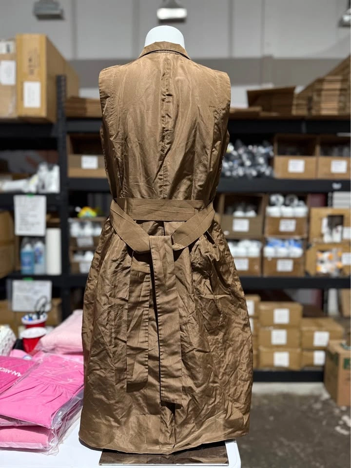Brown Sleeveless Dress Buttons down - photo 2
