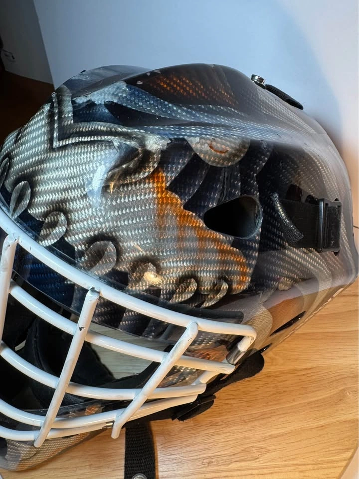 HACKVA hockey goalie mask custom paint Adult M/L - photo 4