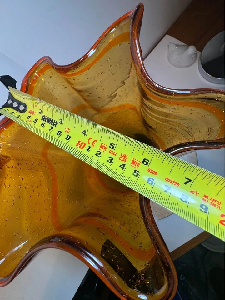 Mid-Century Murano Style Art Glass Vase - Bullicante Citrus Deco - photo 4