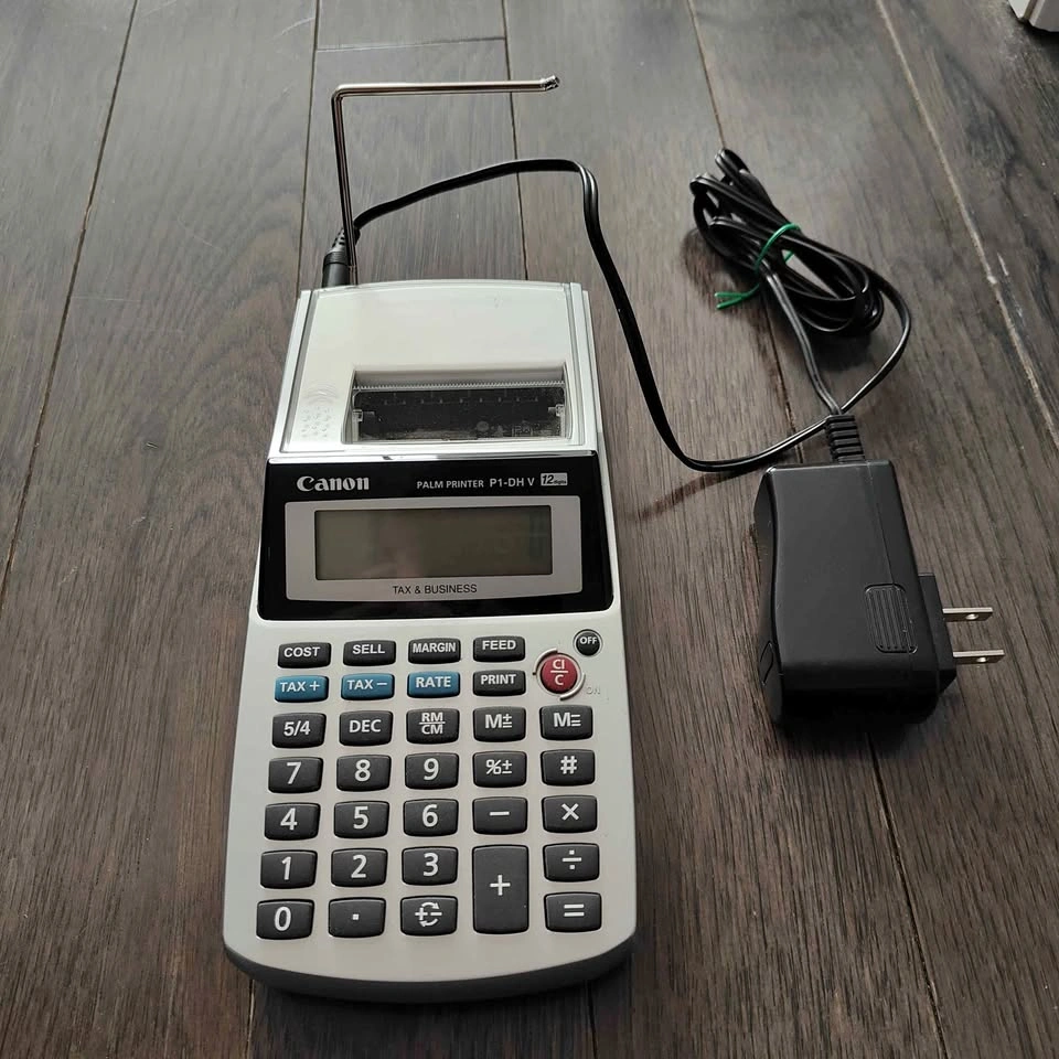 Canon P1-DH V Palm Printer Calculator - Portable 12-Digit Printi