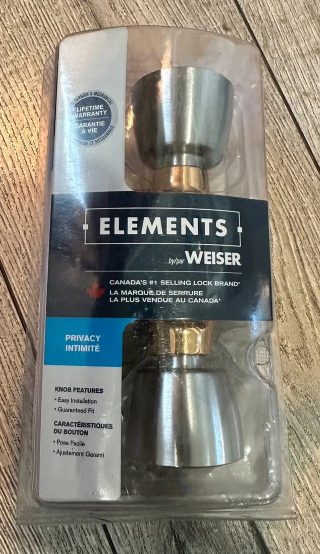Weiser Elements Privacy Knob brand new thumbnail