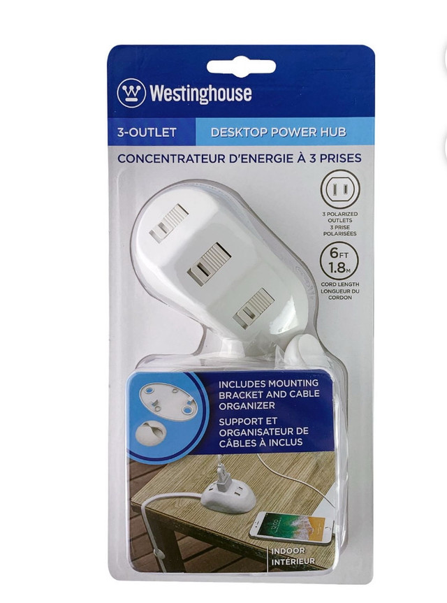Westinghouse 3-Outlet Desktop Power Hub 6f brand new