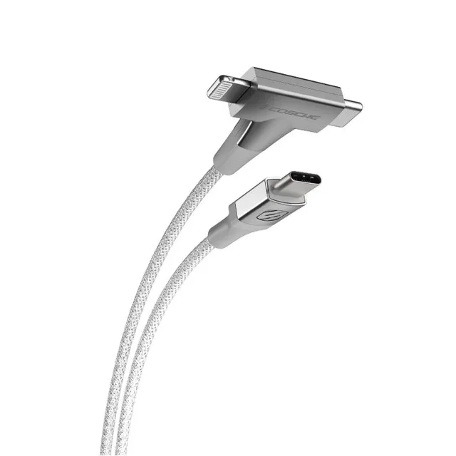 Scosche 2-in-1 Cable USB-C to Lightning and c to c thumbnail
