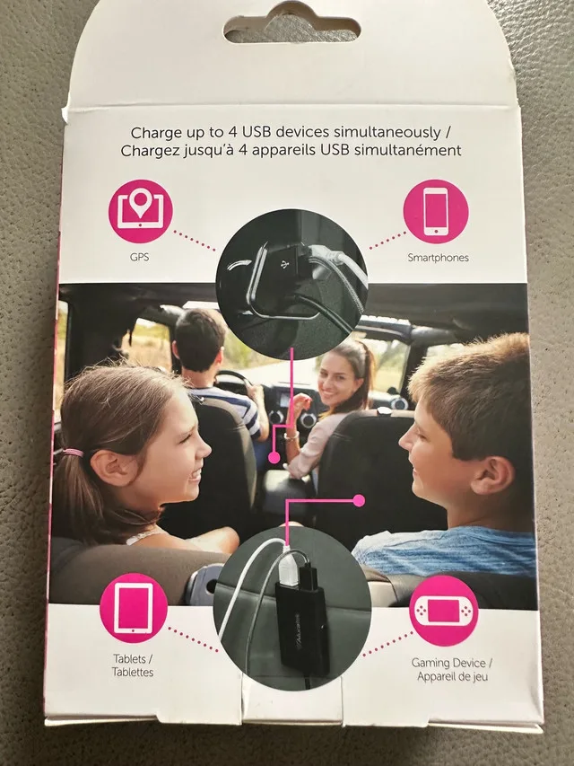 Aluratek 4 port fast USB Car Charger Brand new Ajax pickup thumbnail