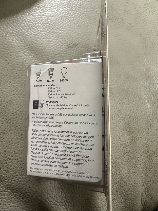 Leviton SureSlide Dimmer brand new Ajax pickup only - photo 3