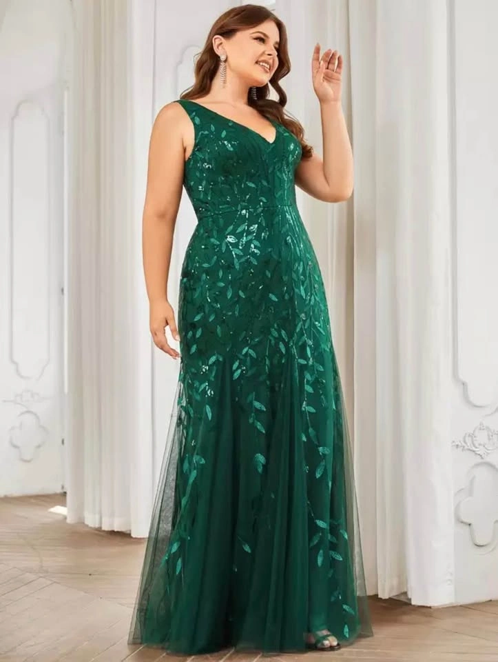 VIVIMA Dark Green Sequin Formal Dress XL - photo 3