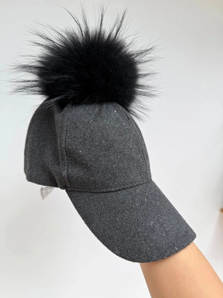Versace Italina Hat with Pom-Pom
