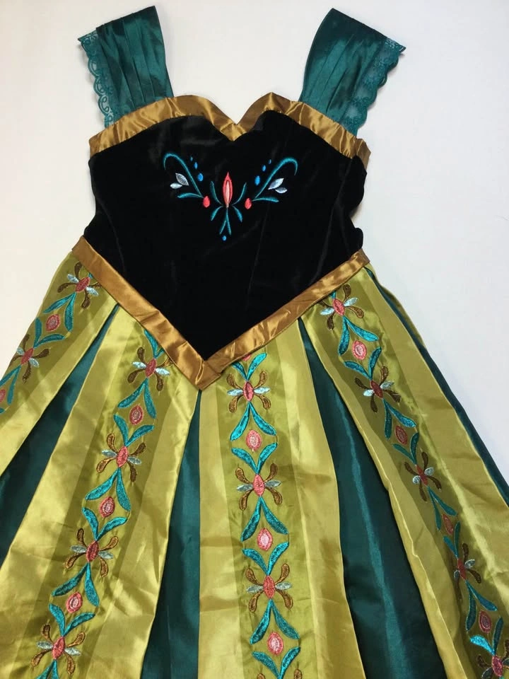🌱Chasing Fireflies Girls Disney Frozen Anna Coronation Dress 7-8 - photo 2