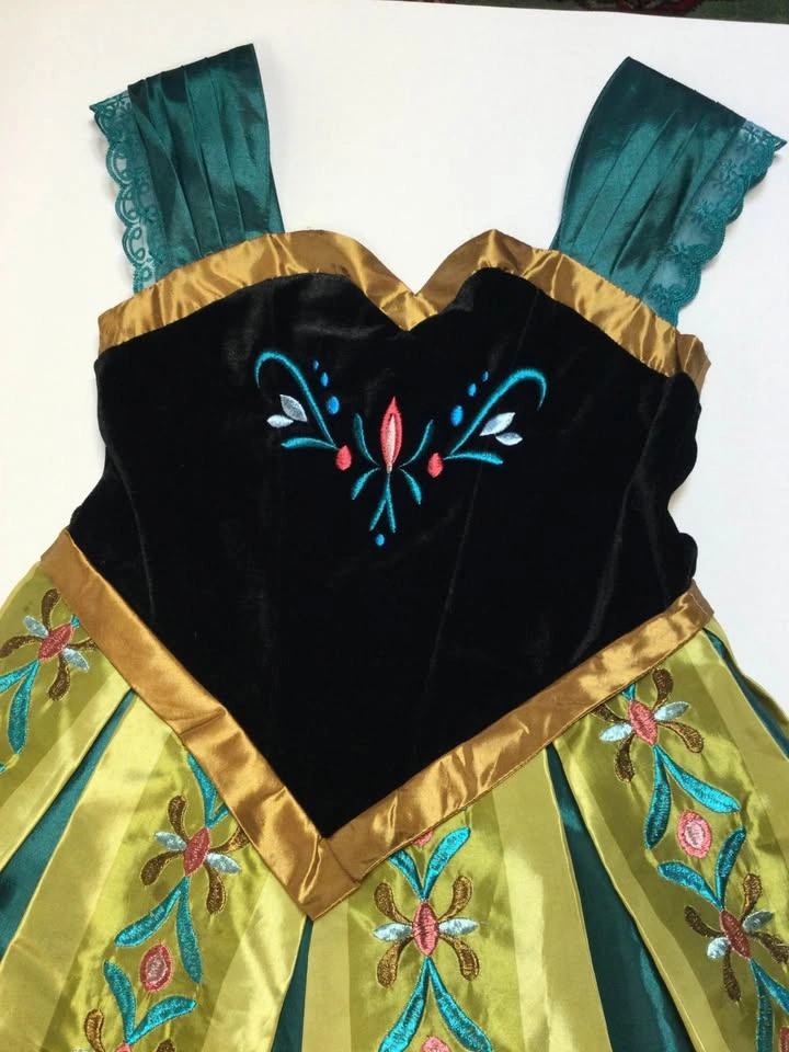 🌱Chasing Fireflies Girls Disney Frozen Anna Coronation Dress 7-8 - photo 3