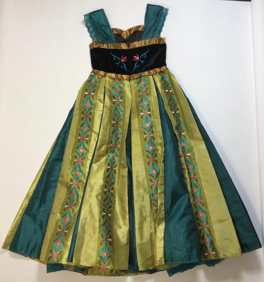 🌱Chasing Fireflies Girls Disney Frozen Anna Coronation Dress 7-8 - photo 4