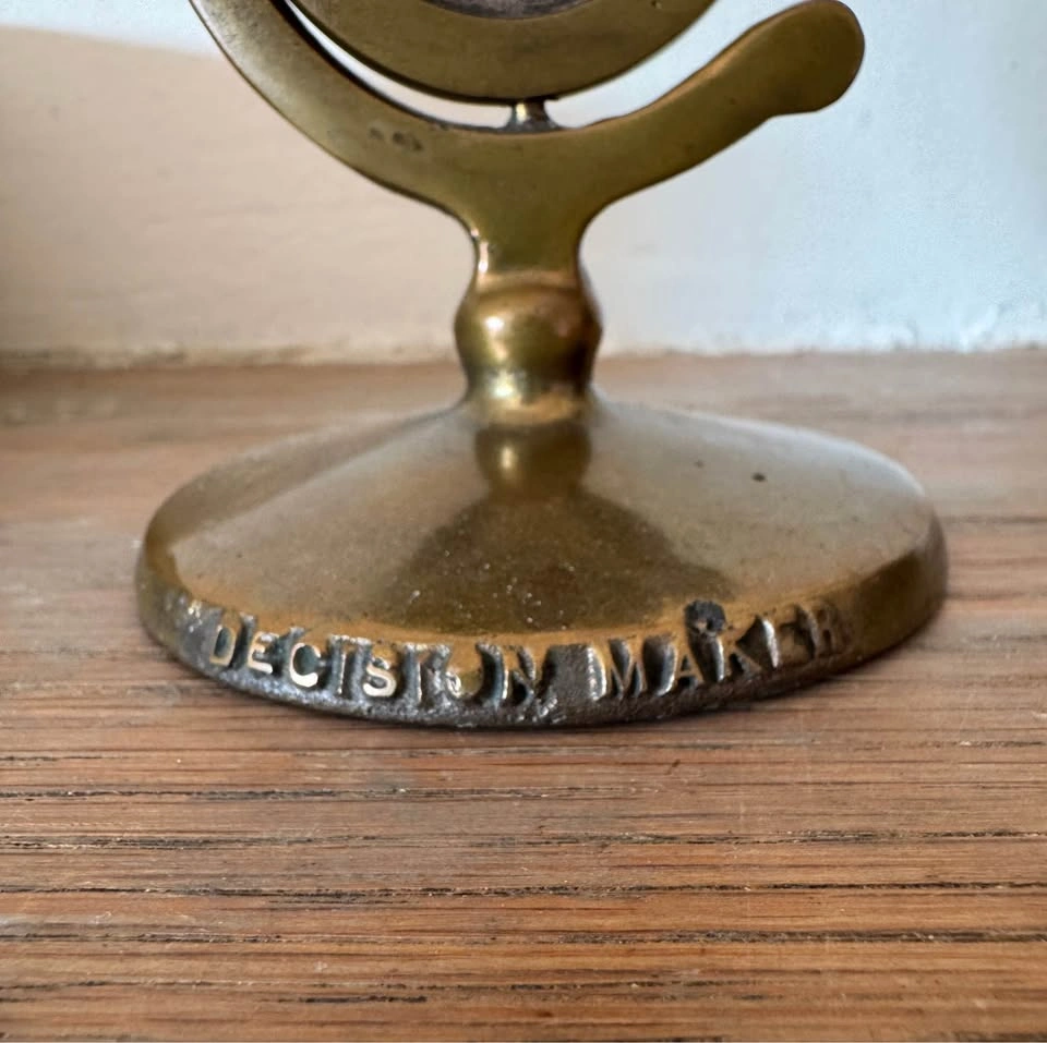Vintage Brass Executive Decision Maker Yes/No Spinner - photo 3