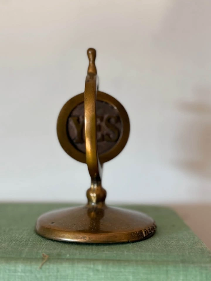 Vintage Brass Executive Decision Maker Yes/No Spinner - photo 4