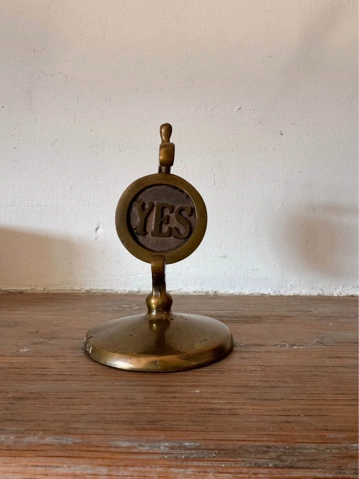 Vintage Brass Executive Decision Maker Yes/No Spinner - photo 5