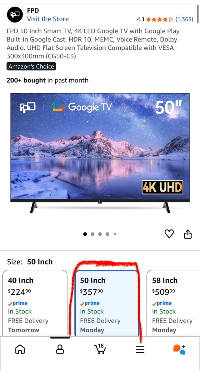 FPD 50 inch Smart TV